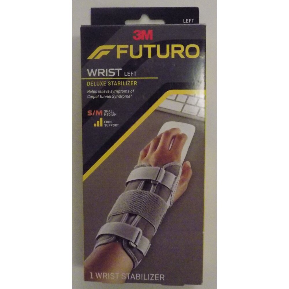 3M FUTURO WRIST LEFT DELUXE STABILIZER S/M FIRM SUPPORT - Picture 2 of 5